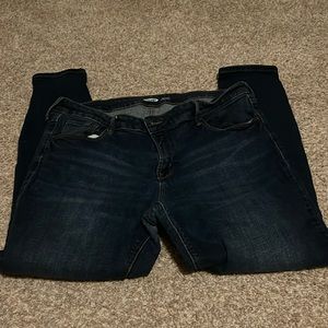 Women’s rock star super skinny mid-rise Old Navy jeans size 16